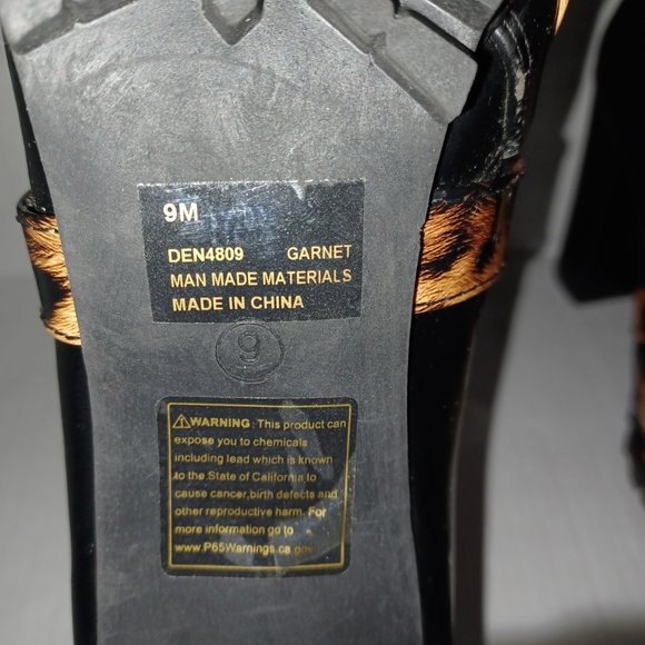 CAPE ROBBIN GARNET LEOPARD PRINT HEELED BOOTS - Picture 7 of 9